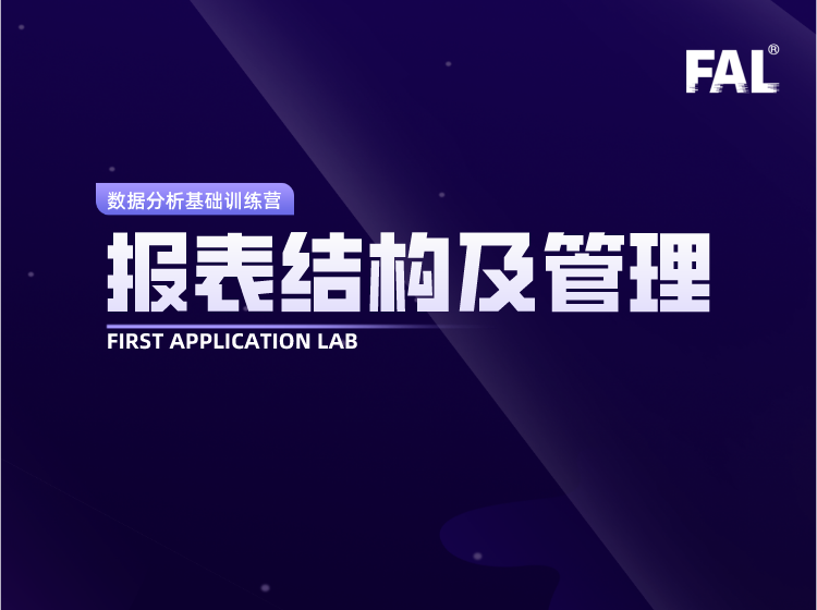 数据分析—报表结构及管理