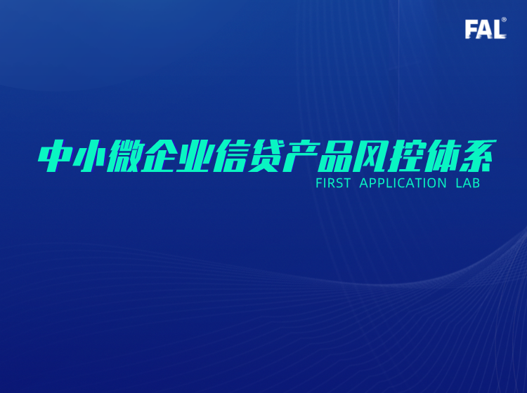 中小微企业信贷产品风控体系1